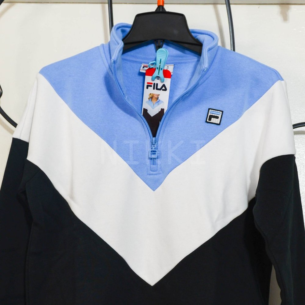 Women's Fila Pullover Sweater in Blue - Picture 8 of 10